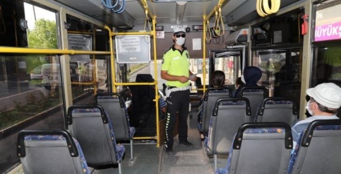 MERSİN’DE KORONAYA KARŞI 3 BİN 801 TOPLU TAŞIMA ARACI KONTROL EDİLDİ