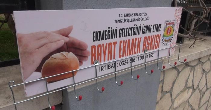 TARSUS’TA ASKIDA TOPLANACAK BAYAT EKMEKLER CAN DOSTLARA MAMA OLACAK