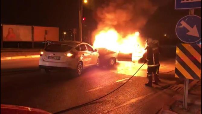 KAFA KAFAYA ÇARPIŞTI, ALEV ALEV YANDI