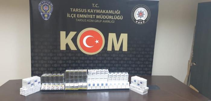 TARSUS’TA 300 PAKET KAÇAK SİGARA ELE GEÇİRİLDİ
