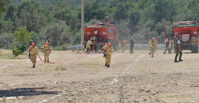 MERSİN’DE YANGIN TATBİKATI