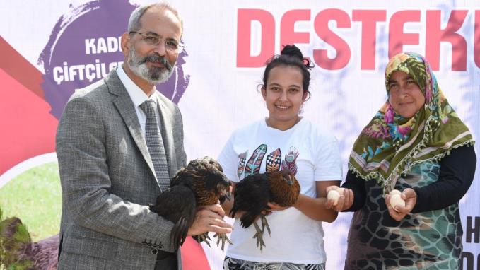 TARSUS BELEDİYESİ, 200 KADINA 5 BİN CANLI TAVUK DAĞITTI