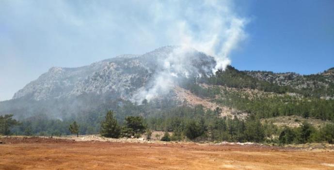 SİLİFKE’DE ORMAN YANGINI DEVAM EDİYOR