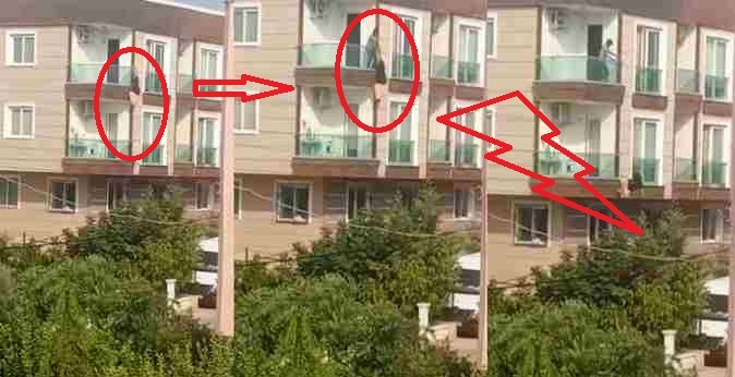 ÇIĞLIK ATARAK BALKONA ÇIKAN KADIN, İKİNCİ KATTAN DÜŞEREK AĞIR YARALANDI