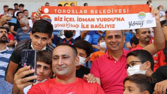 BAŞKAN YILMAZ, 100 GENCİ MAÇA GÖTÜRDÜ