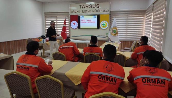ORMAN İŞÇİSİNE TEMEL İŞ SAĞLIĞI VE GÜVENLİĞİ EĞİTİMİ VERİLDİ