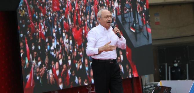 Mersin Mitinginde konuşan CHP Lideri Kılıçdaroğlu: TÜİK’e vatandaşın hakkını korumak için gittim