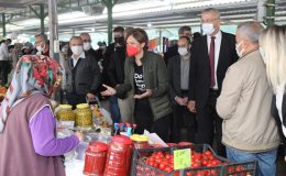 Kaftancıoğlu, Kadın Üretici Pazarını gezdi
