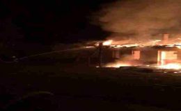 Kullanılmayan okul yandı