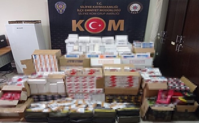 Mersin’de 203 bin 800 adet makaron ele geçirildi