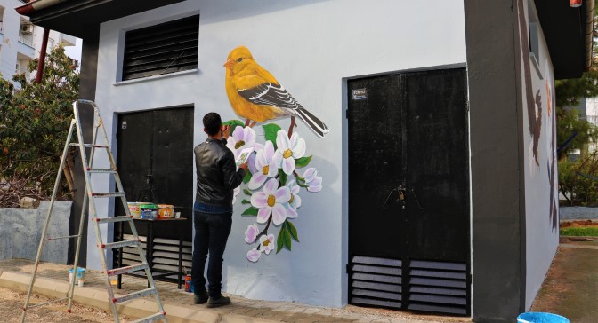 Toroslar’da trafo ve sosyal tesisler sanat eserine dönüşüyor