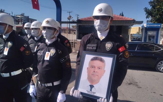 Kalp krizi sonucu ölen polis memuru toprağa verildi