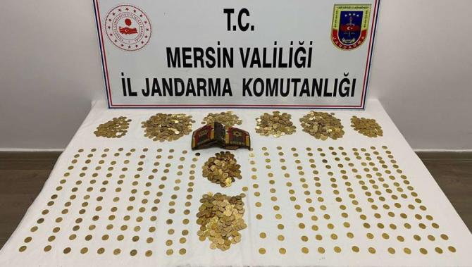 Mersin’de Osmanlı, Bizans ve Roma dönemine ait 5 bin 547 adet sikke ele geçirildi