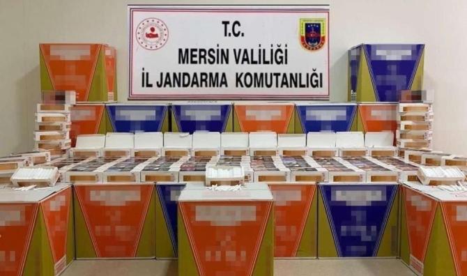 Mersin’de bin makaron ve 40 kilo tütün ele geçirildi