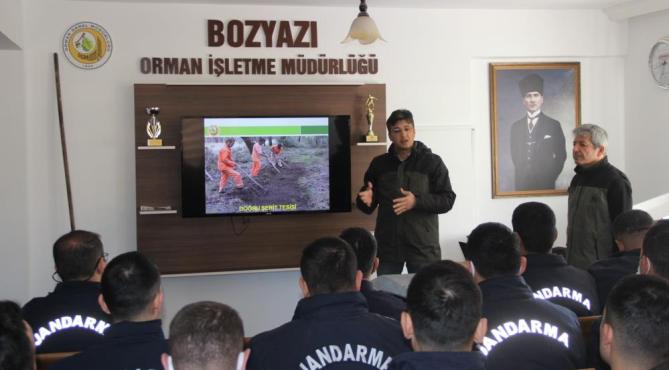 Bozyazı’da jandarma personele yangın eğitimi