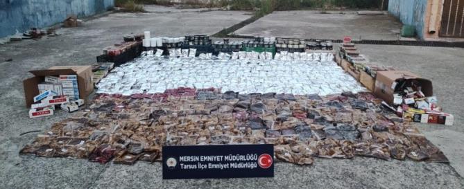 Mersin’de 435 kilogram gümrük kaçağı nargile tütünü ele geçirildi