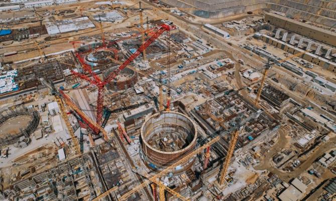 Akkuyu NGS’nin 2. ünitesinde iç koruma kabuğunun 3. katmanı kuruldu