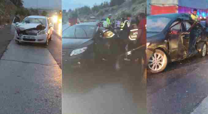 TEM otoyolundaki kazada 3 kişi yaralandı