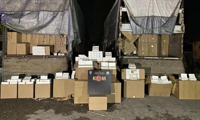 Mersin’de 16 milyon adet boş makaron ele geçirildi