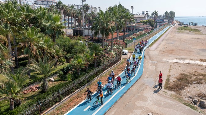 Bisikletseverler 30 kilometrelik sürüş yaptı