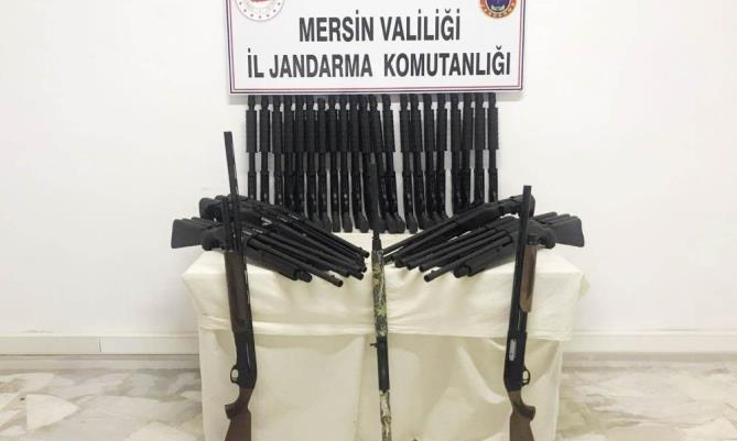 Mersin’de 36 adet kaçak av tüfeği ele geçirildi