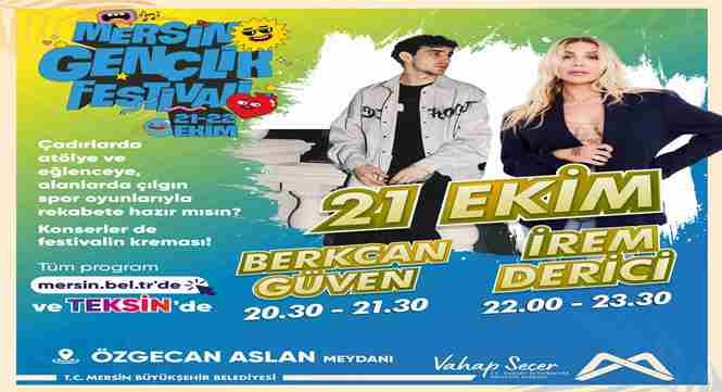 Mersin Gençlik Festivali 21-22 Ekim’de