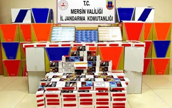 Mersin’de 500 bin adet kaçak makaron ele geçirildi