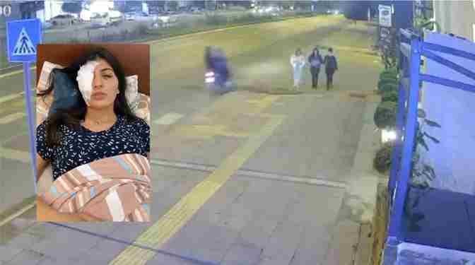 Yolda yürüyen kızların yüzüne yabancı cisim atıp kaçtılar