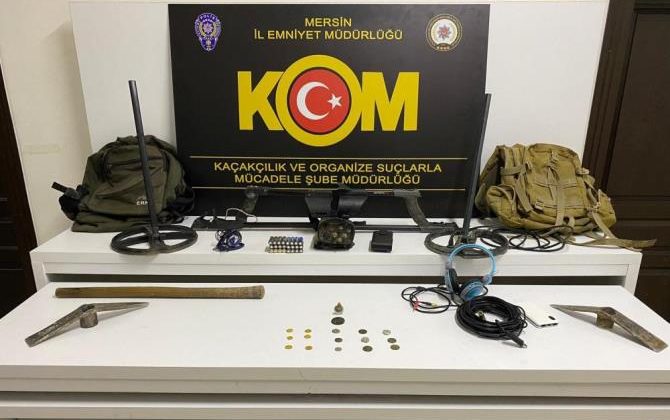 Mersin’de tarihi eser kaçakçılarına operasyon: 2 gözaltı