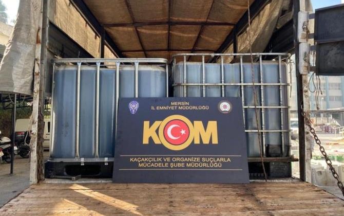 Mersin’de 14 bin litre kaçak akaryakıt ele geçirildi