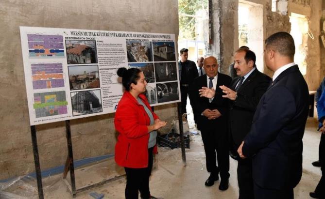 Vali Pehlivan, Karamancılar Konağı restorasyon çalışmalarını inceledi