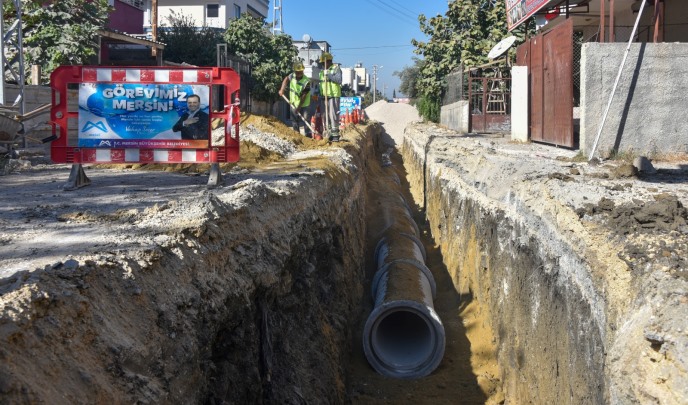 MESKİ, Tarsus’ta yağmur suyu çalışmalarına devam ediyor