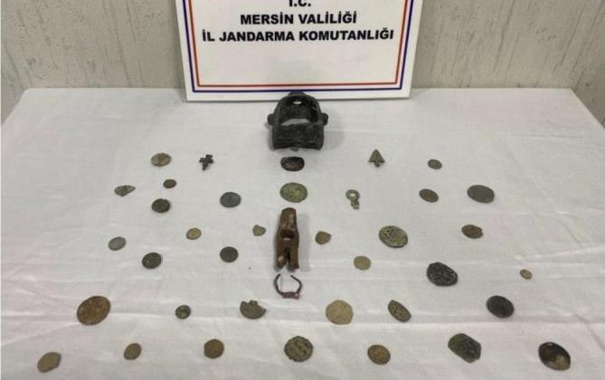 Mersin’de Roma ve Bizans dönemine ait 40 sikke ele geçirildi