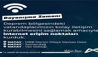Mersin’den Hatay’a ‘internet erişim noktaları’