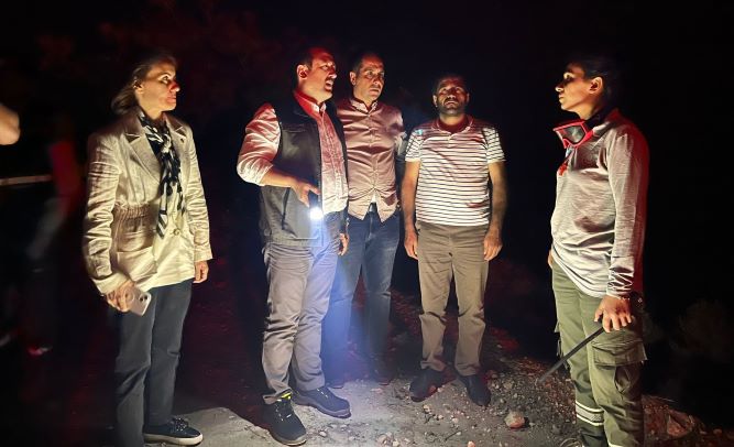 Kıratlı’dan yangın bölgesinde geçmiş olsun mesajı