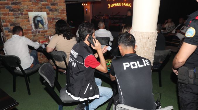Mersin Polisinden eğlence mekanlarına asayiş denetimi