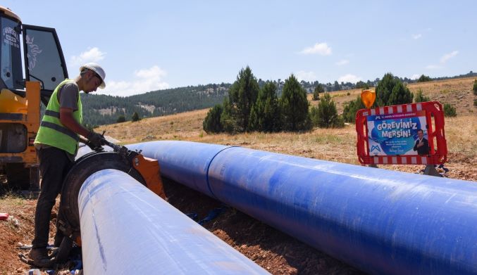 MESKİ’nin uzun caburç içme suyu çalışması sürüyor