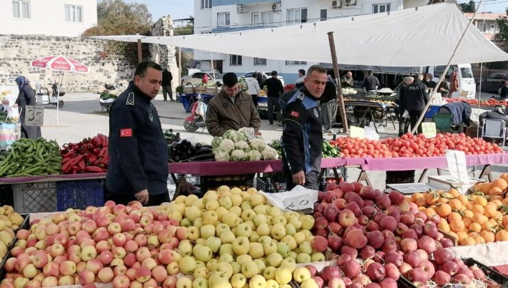 Halk pazarında etiket denetimi