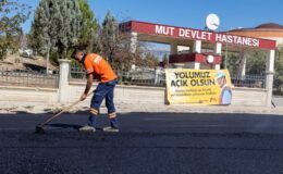 Mut yolları konfora ve güvenliğe kavuşuyor