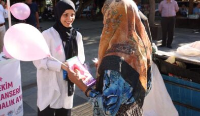 Akdeniz Belediyesi’nden “meme kanseri farkındalığı” için pembe kurdele