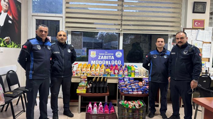 Tarsus Belediyesi’nden tarihi geçmiş ve hijyenik olmayan ürünlere el koydu