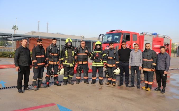 Hakkari’den gelen itfaiye personelleri, Ata Eğitim Merkezi’nde eğitim aldı