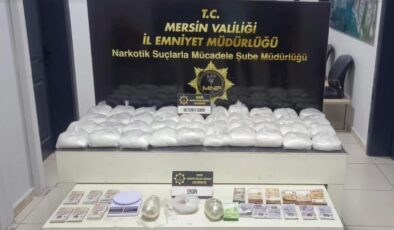 Mersin’de 38 kilo Metamfetamin ve 1 kilo Eroin yakalandı