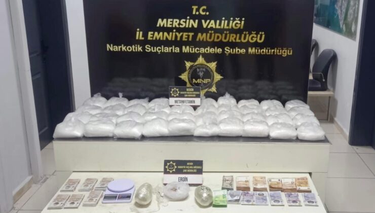 Mersin’de 38 kilo Metamfetamin ve 1 kilo Eroin yakalandı
