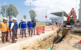 Başkan Seçer, Akdeniz İlçesi kanalizasyon hattı yapım çalışmalarını yerinde inceledi