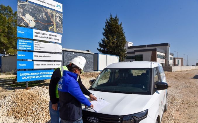 MESKİ, Mezitli Devlet Hastanesi atık su altyapısı çalışmalarını sürdürüyor