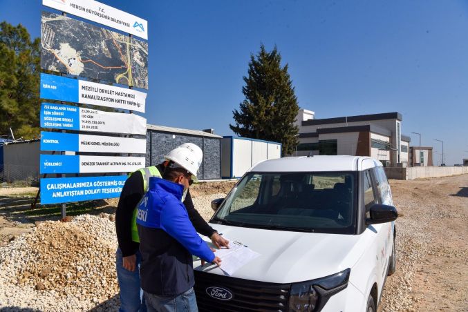 MESKİ, Mezitli Devlet Hastanesi atık su altyapısı çalışmalarını sürdürüyor