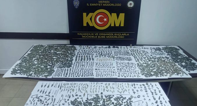 Mersin’de tarihi eser kaçakçılarına operasyon, 6 kişi tutuklandı