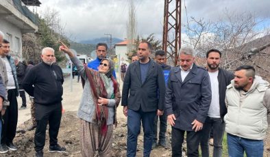 AK Parti Milletvekili Kıratlı, heyelan bölgesinde incelemelerde bulundu